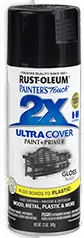 RUSTOLEUM(USA) 334026 2XPainters Touch,Spray (Paint +Primer) , GLOSS BLACK