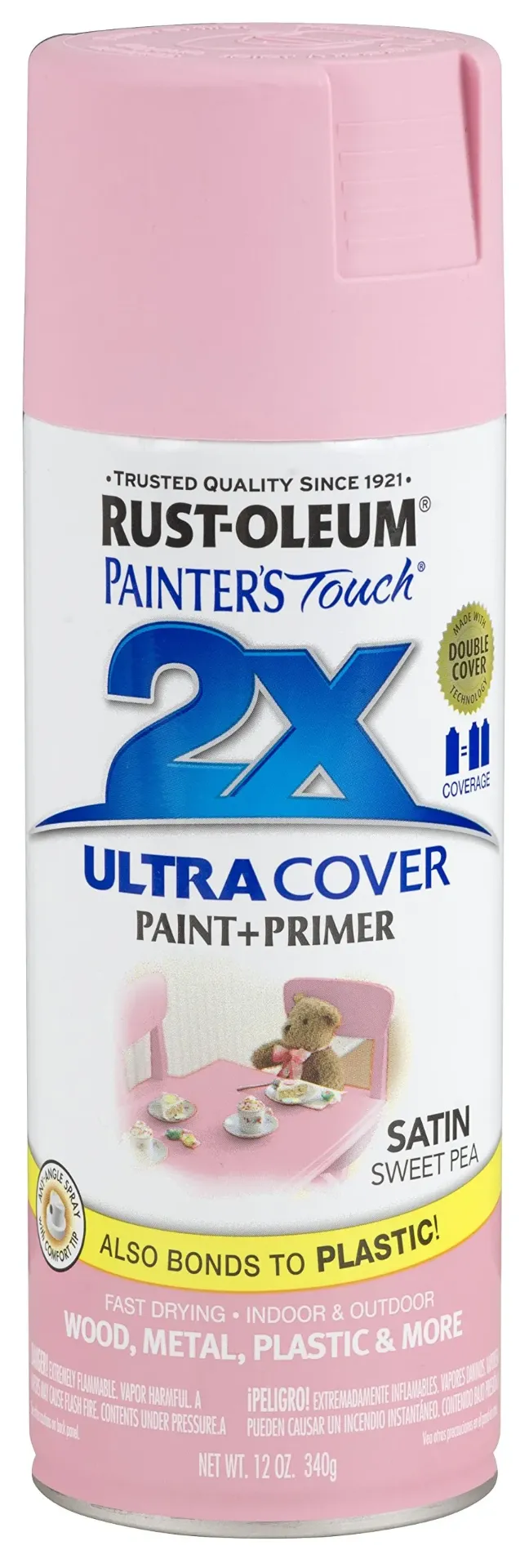 RUSTOLEUM(USA) 249063 2XPainters Touch,Spray (Paint +Primer) , SATIN SWEET PEA (Matt Pink)