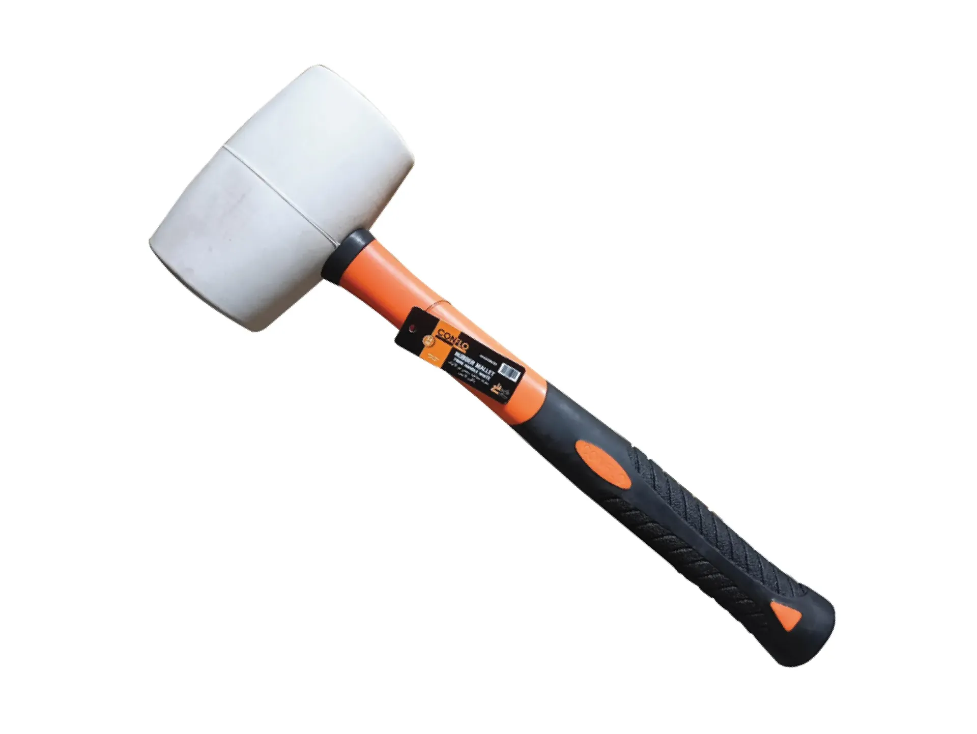 RUBBER MALLET 24OZ FIBRE HANDLE WHT